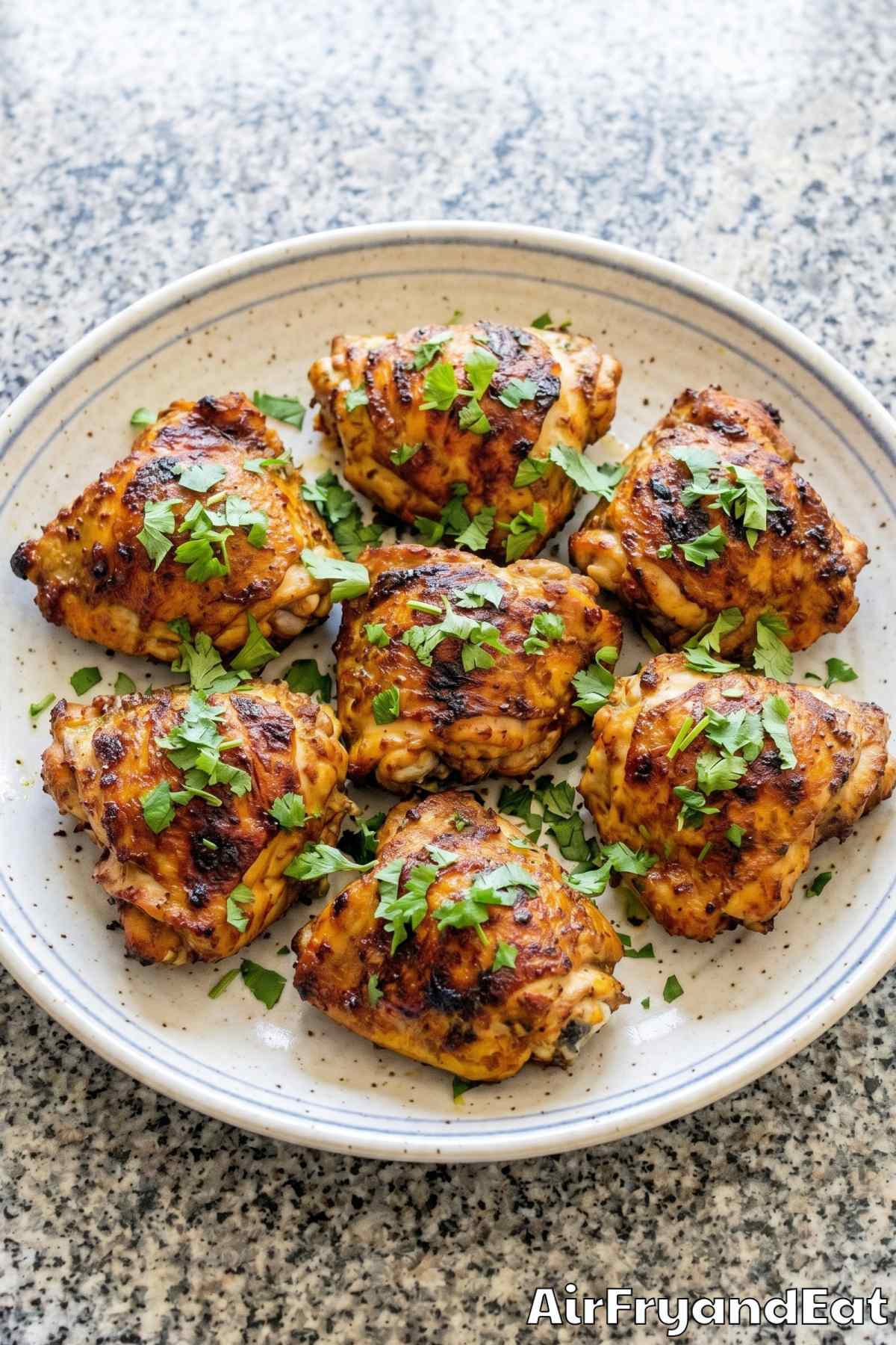 Flavorful air fryer yogurt chicken platter