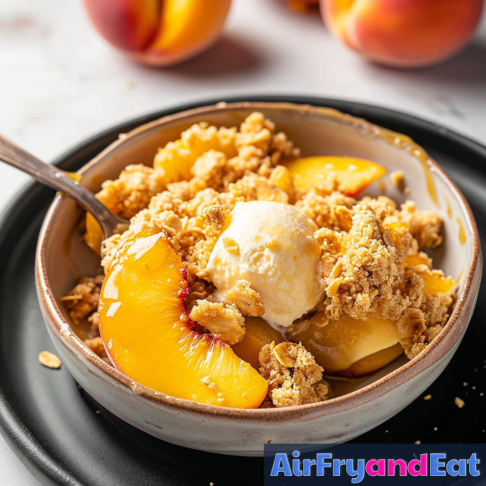 airfryer peach crisp