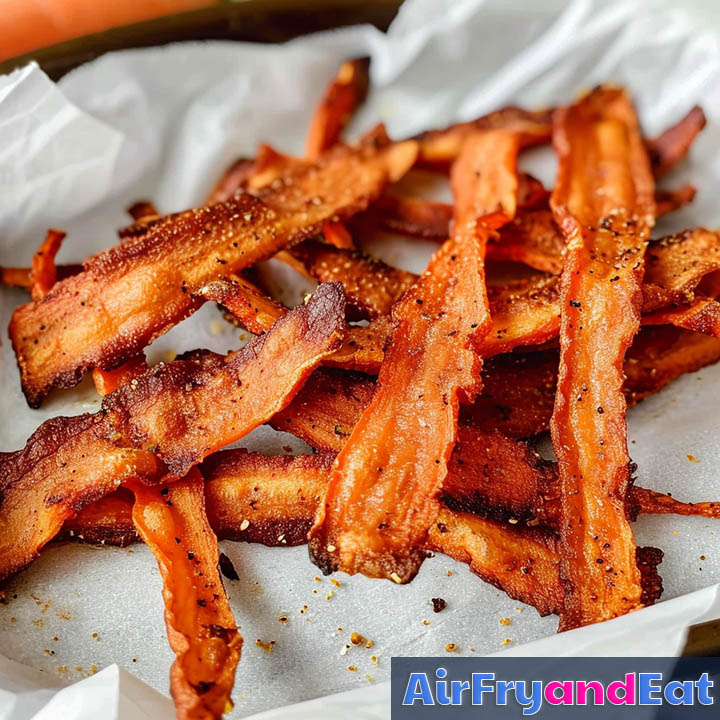 carrot bacon on plate