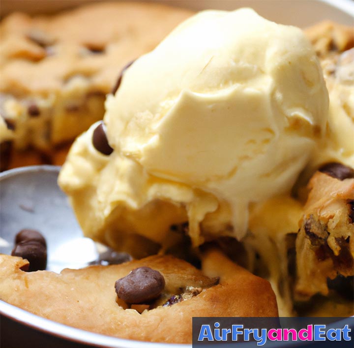 cookie cake with ice cream