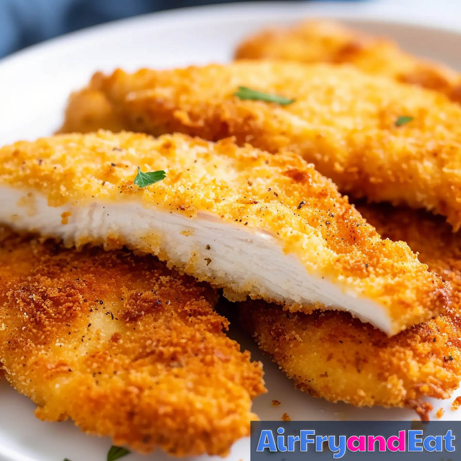 Air Fryer Chicken Schnitzel The BEST Recipe AirFryAndEat