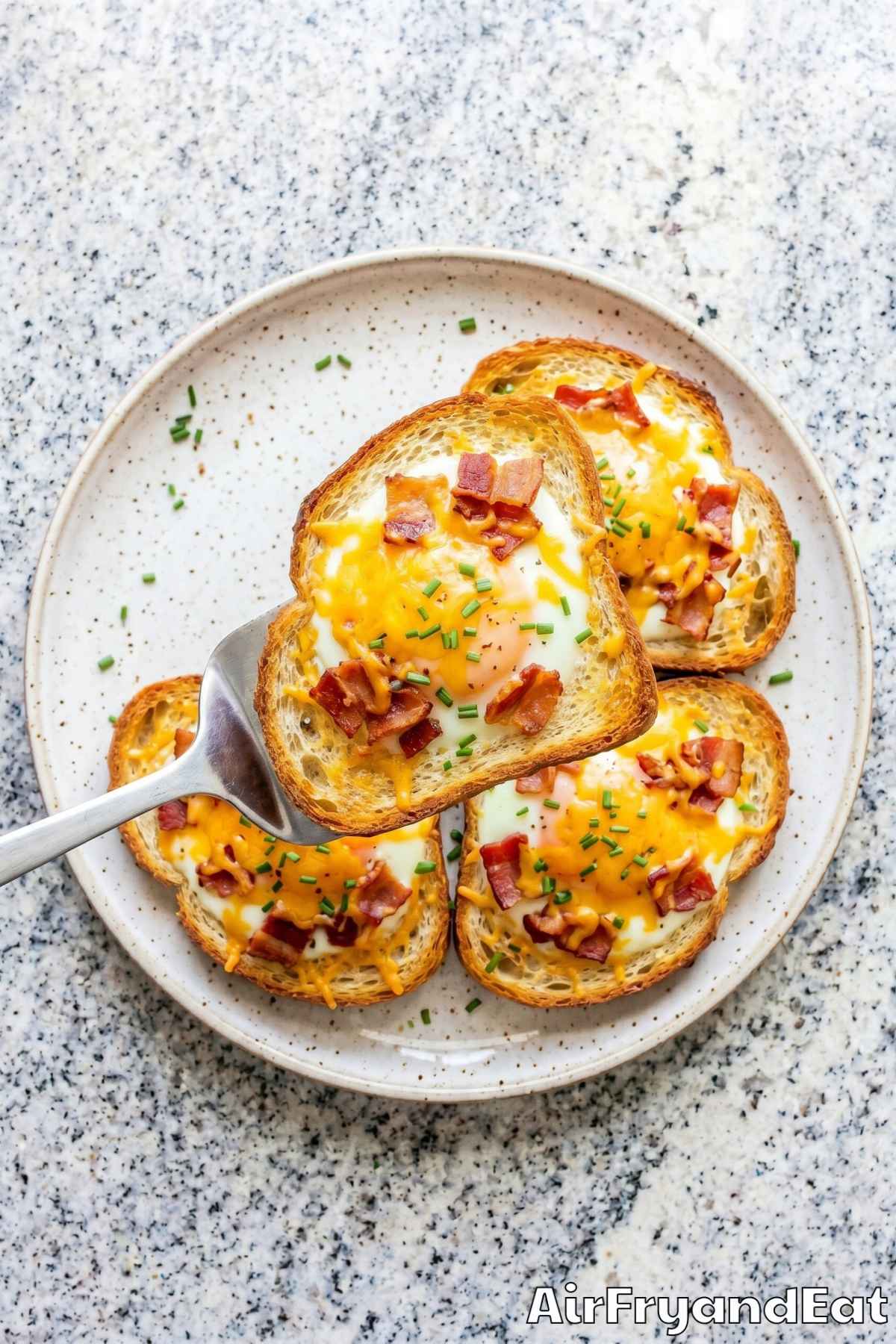 Hearty egg bacon toast air fryer meal