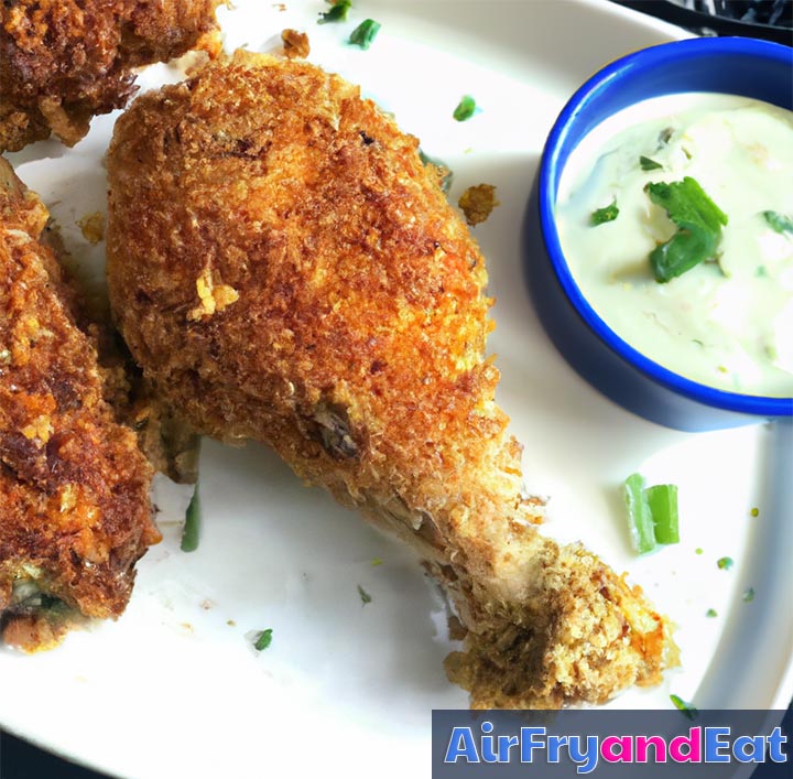 Air Fryer Chicken Drumsticks Panko Easy & Crispy AirFryAndEat
