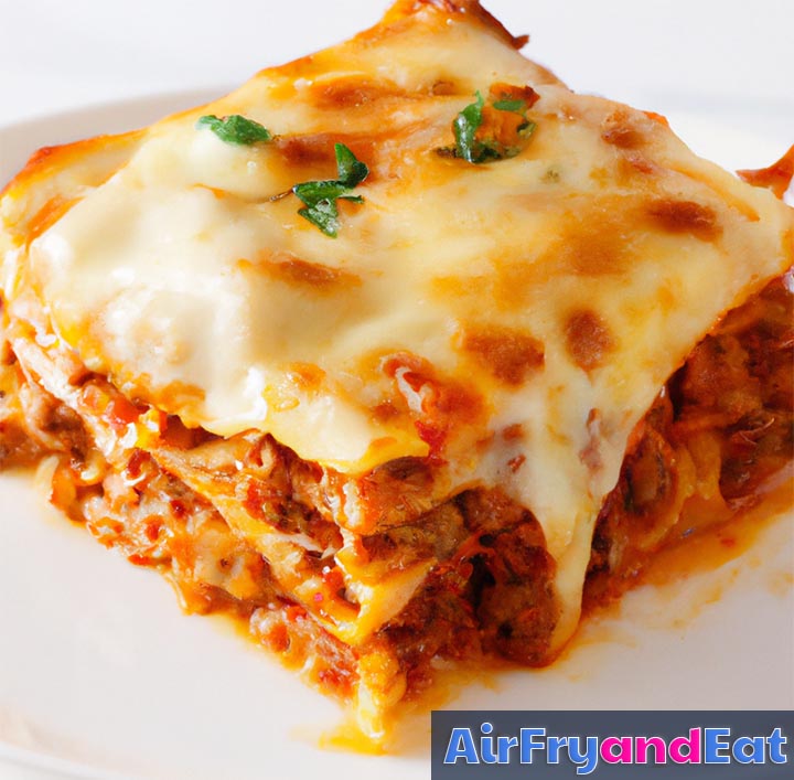 Air Fryer Frozen Lasagna Easy Recipe AirFryAndEat