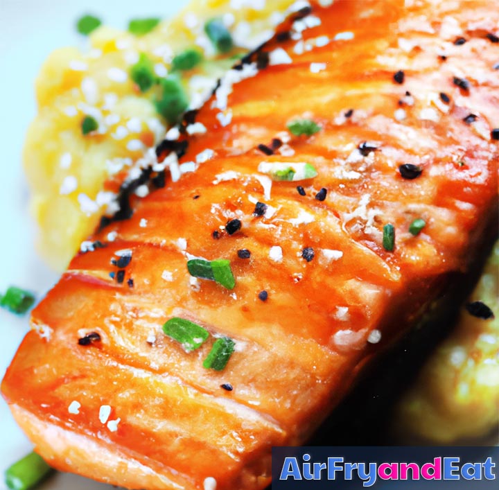 honey garlic air fryer salmon