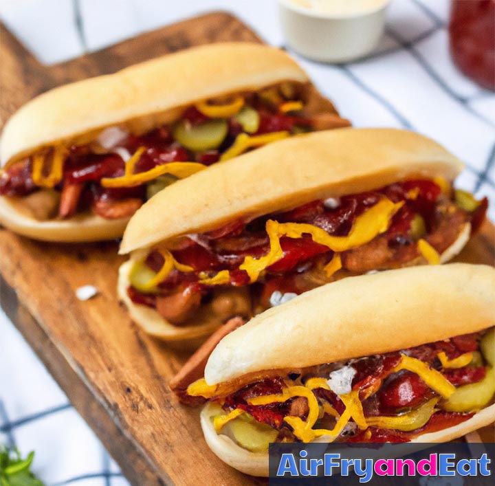 hot dogs with bacon in air fryer