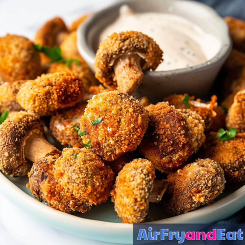 Air Fryer Breaded Mushrooms Crispy & Easy AirFryAndEat