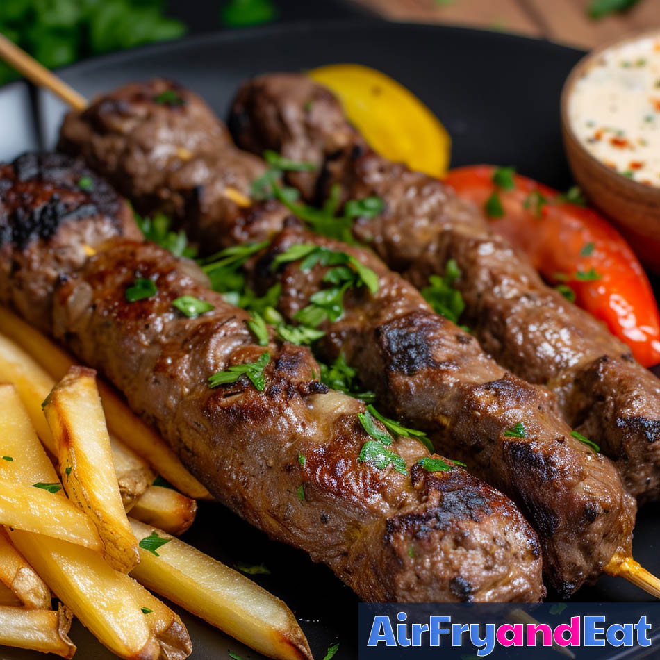 Air Fryer Lamb Kebab Easy & Delicious Recipe AirFryAndEat