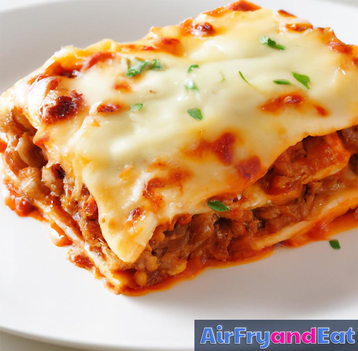 Air Fryer Frozen Lasagna Easy Recipe AirFryAndEat