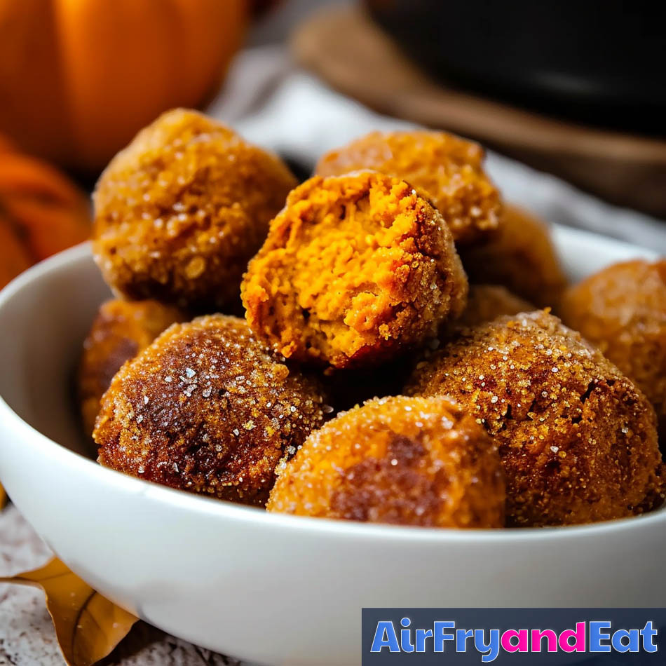 Air Fryer Pumpkin Fritters Easy Recipe AirFryAndEat