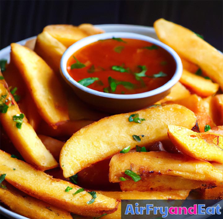 steak fries with dipping sauce