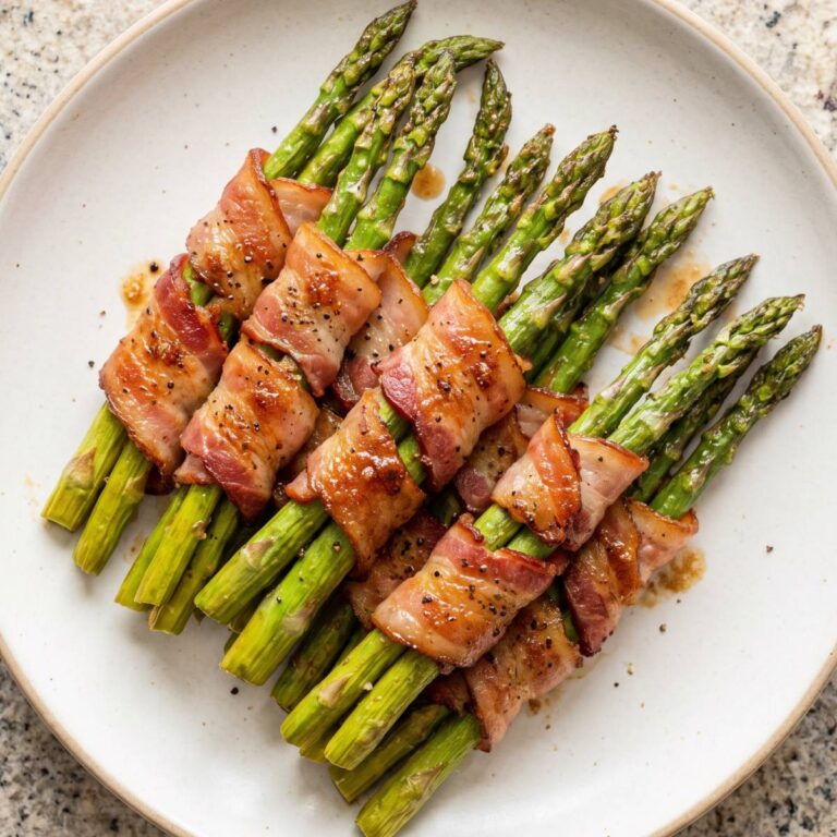 Air Fryer Bacon Wrapped Asparagus Bundles