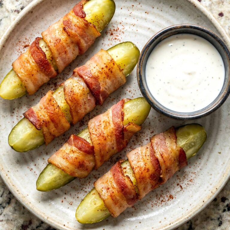 Air Fryer Bacon Wrapped Pickle Spears