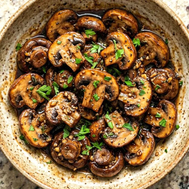 Air Fryer Balsamic Glazed Mushrooms