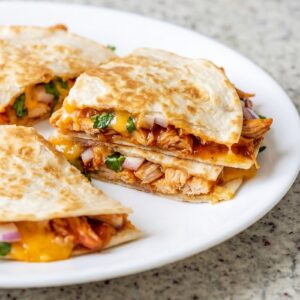 Air Fryer BBQ Chicken Quesadillas