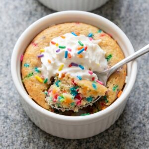 Air Fryer Birthday Cake Mug Cakes