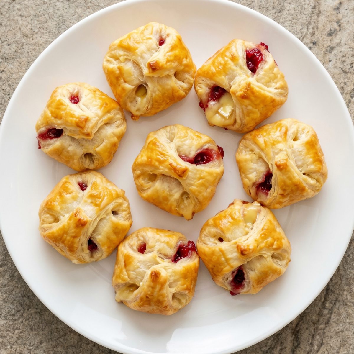 Air Fryer Brie & Cranberry Pastry Bites