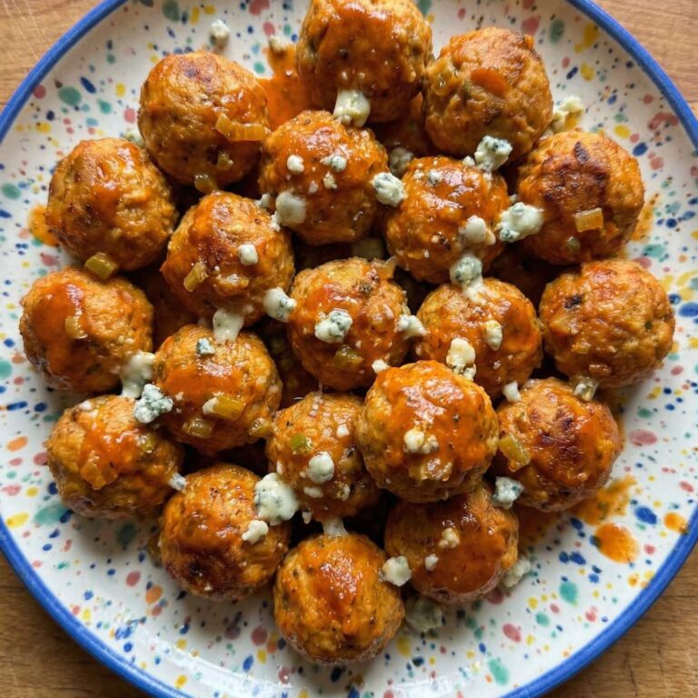 Air Fryer Buffalo Chicken Meatballs