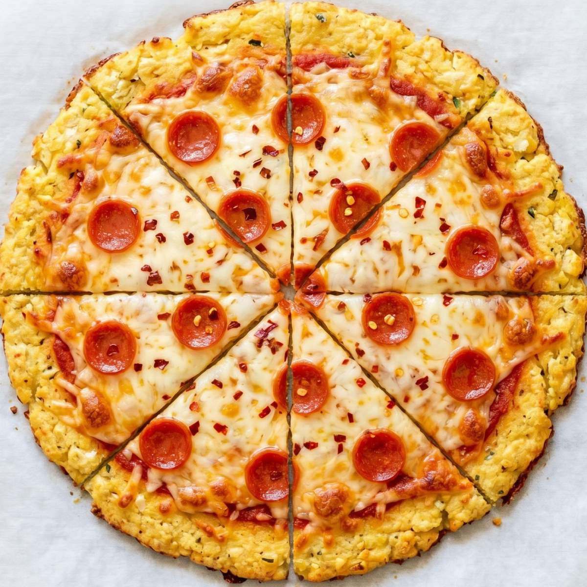 Air Fryer Cauliflower Pizza