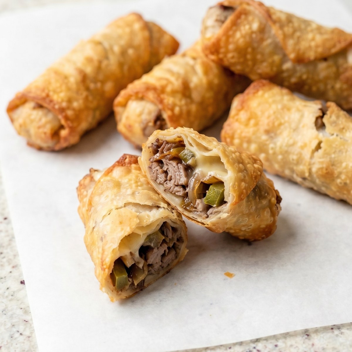 Air Fryer Cheesesteak Egg Rolls