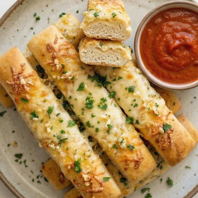 Air Fryer Cheesy Garlic Breadsticks