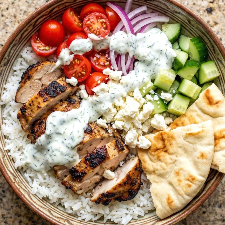 Air Fryer Chicken Gyro Bowl