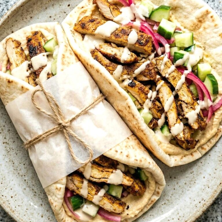 Air Fryer Chicken Shawarma Wraps
