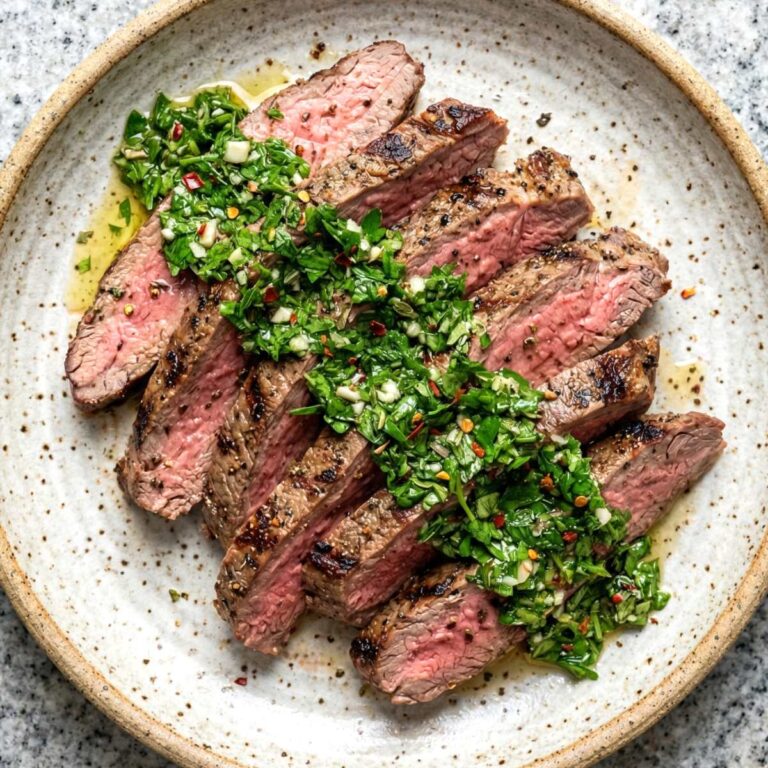 Air Fryer Chimichurri Flank Steak
