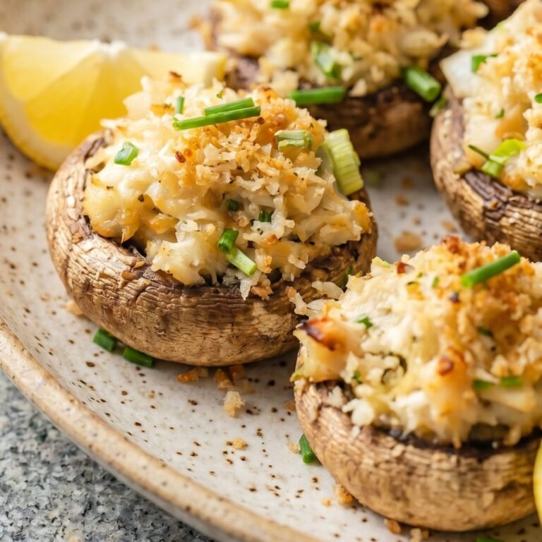 Air Fryer Crab Stuffed Mushrooms