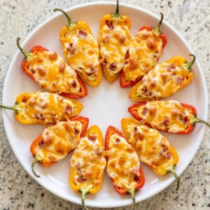 Air Fryer Cream Cheese Stuffed Mini Peppers