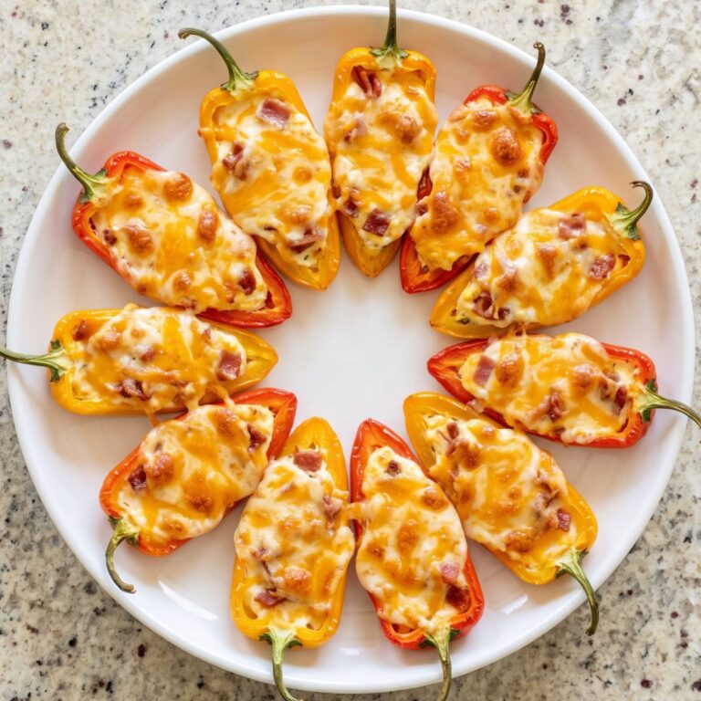 Air Fryer Cream Cheese Stuffed Mini Peppers