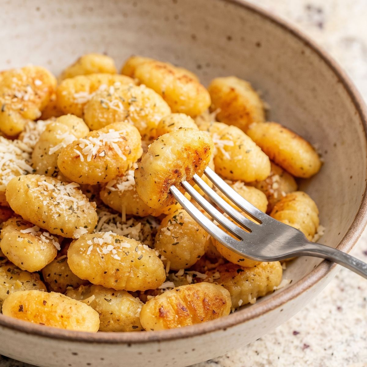 Air Fryer Crispy Garlic Gnocchi