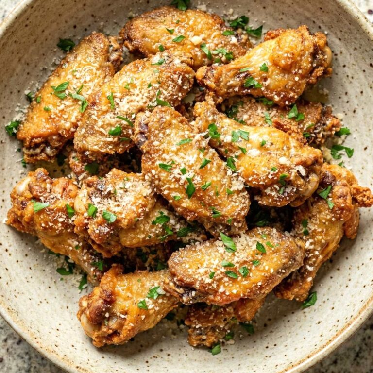 Air Fryer Crispy Garlic Parmesan Wings