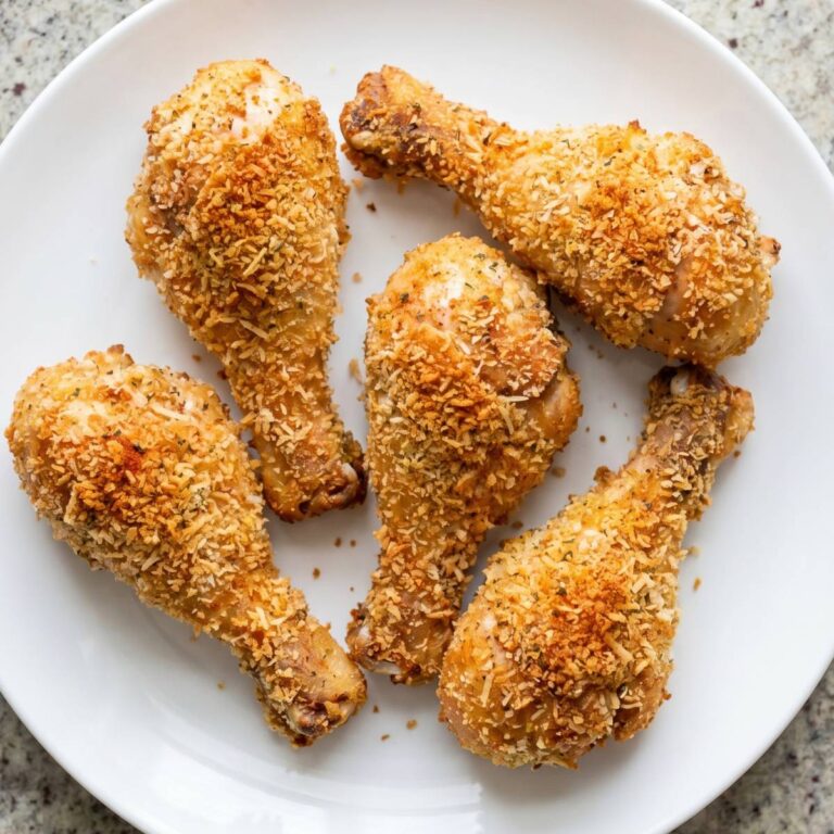 Air Fryer Crispy Parmesan Chicken Drumsticks