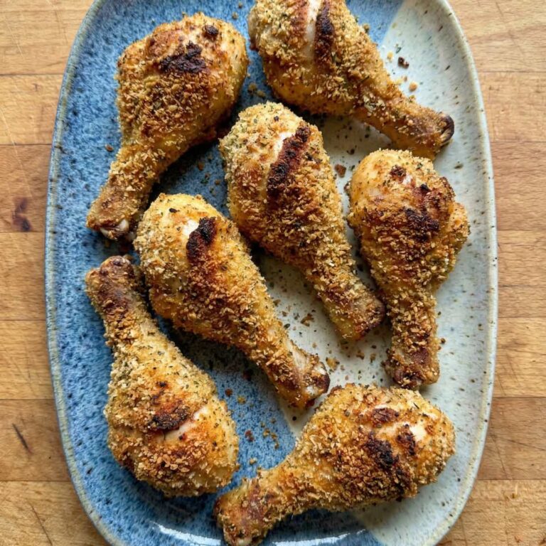 Air Fryer Crispy Parmesan Chicken Drumsticks