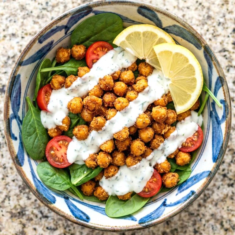 Air Fryer Crispy Parmesan Chickpea Bowl