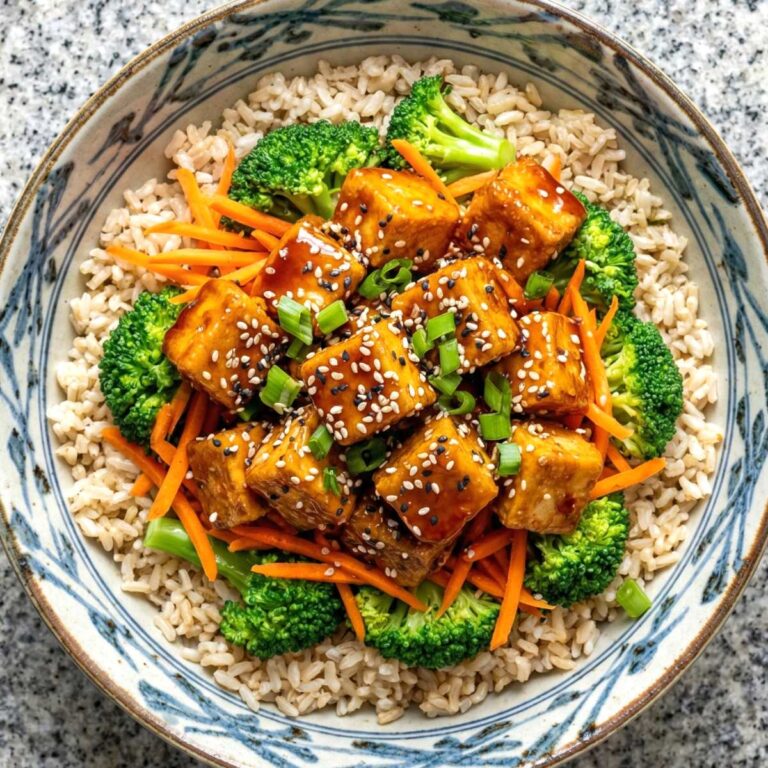 Air Fryer Crispy Sesame Tofu Bowl