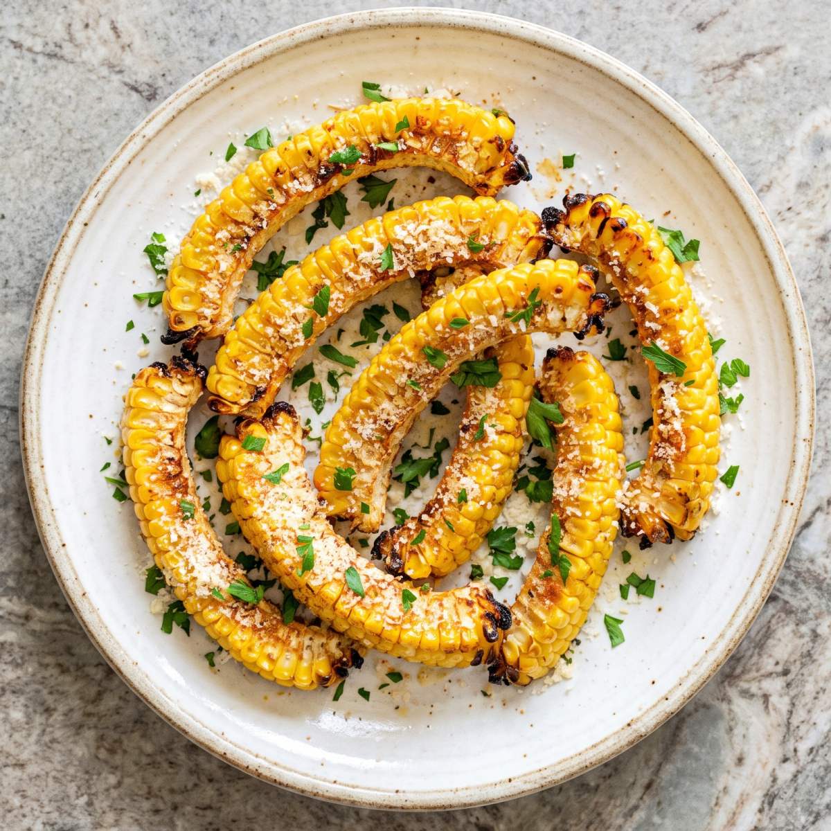 Air Fryer Garlic Parmesan Corn Ribs