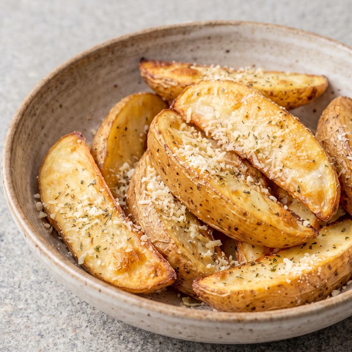 Air Fryer Garlic Parmesan Potato Wedges