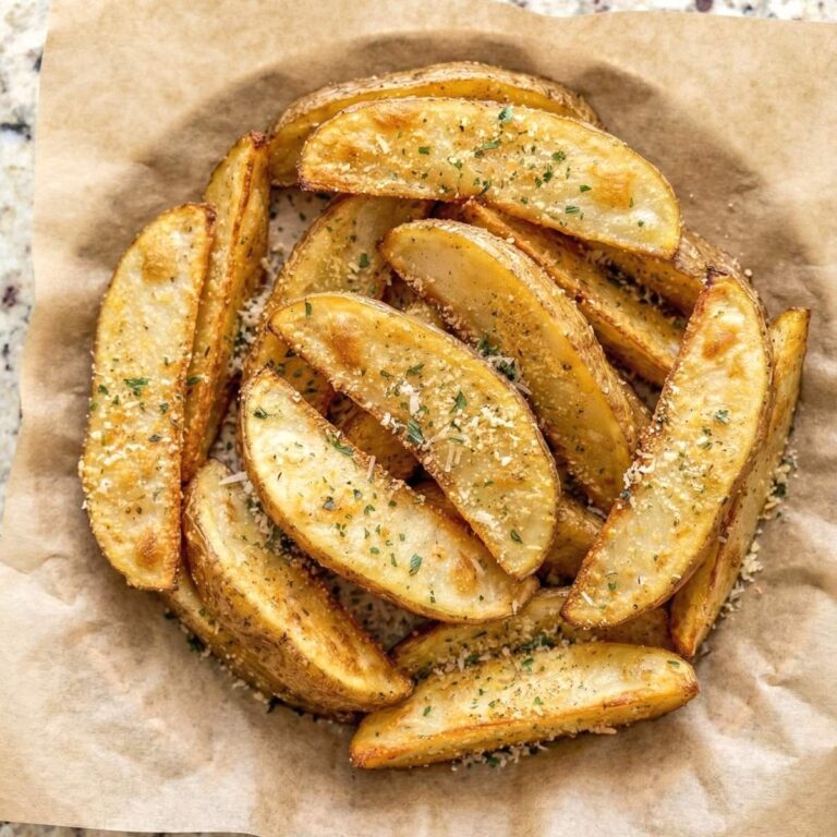 Air Fryer Garlic Parmesan Potato Wedges