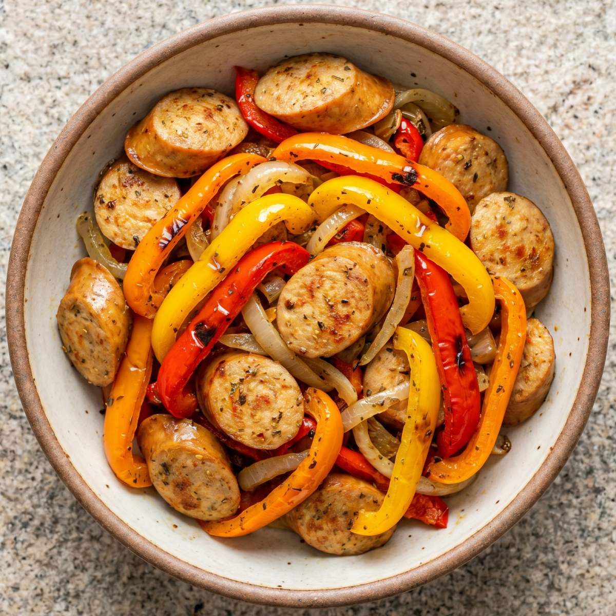 Air Fryer Italian Sausage & Peppers