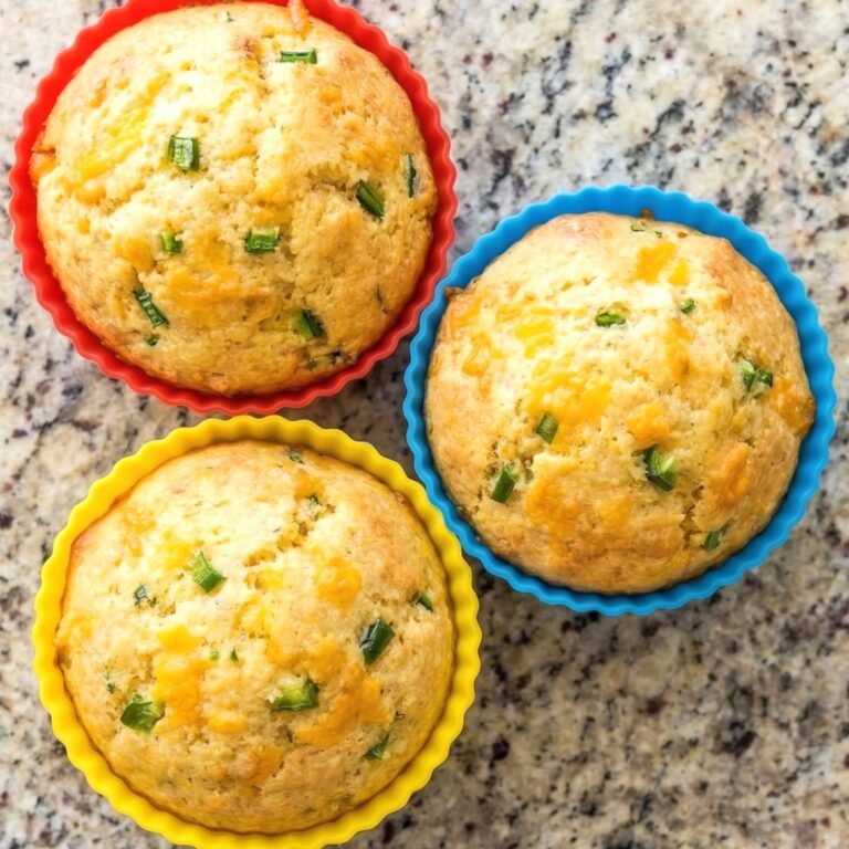 Air Fryer Jalapeno Cheddar Cornbread Muffins