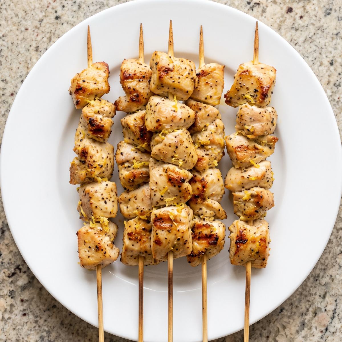 Air Fryer Lemon Pepper Chicken Skewers