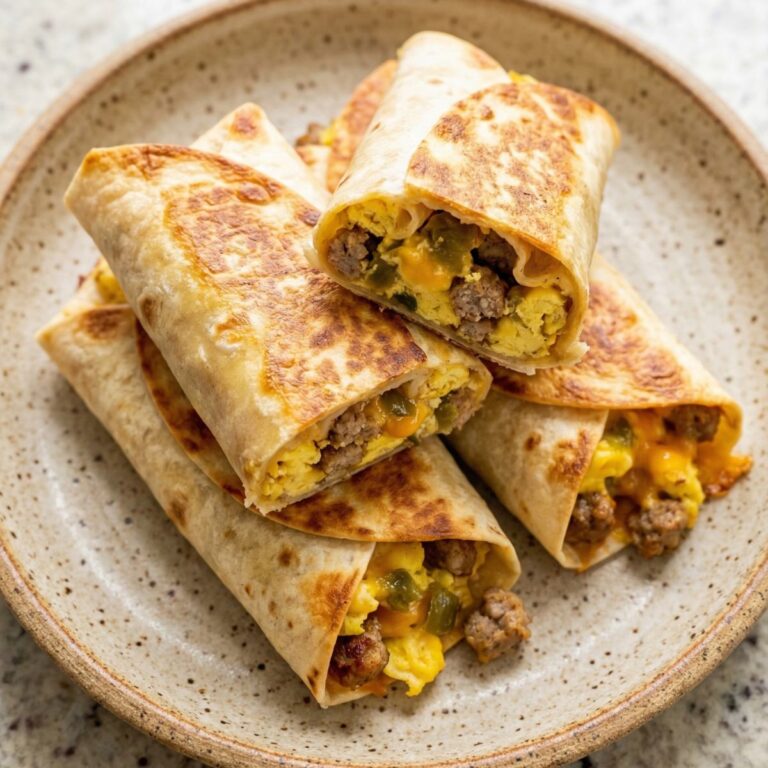 Air Fryer Loaded Breakfast Burritos