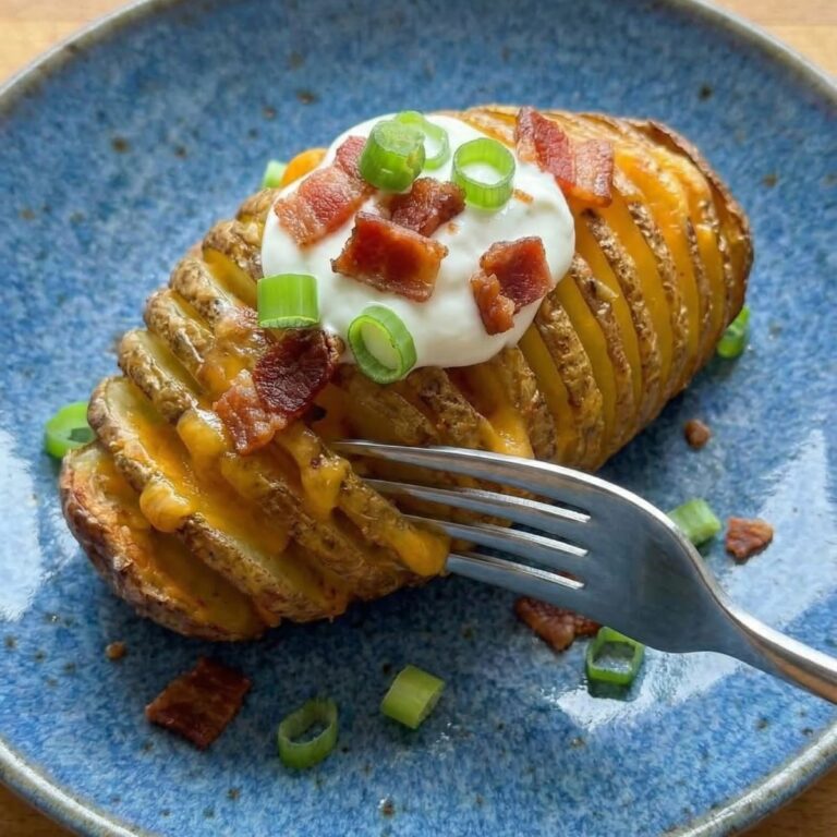 Air Fryer Loaded Hasselback Potatoes