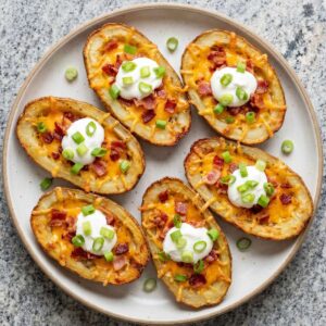 Air Fryer Loaded Potato Skins