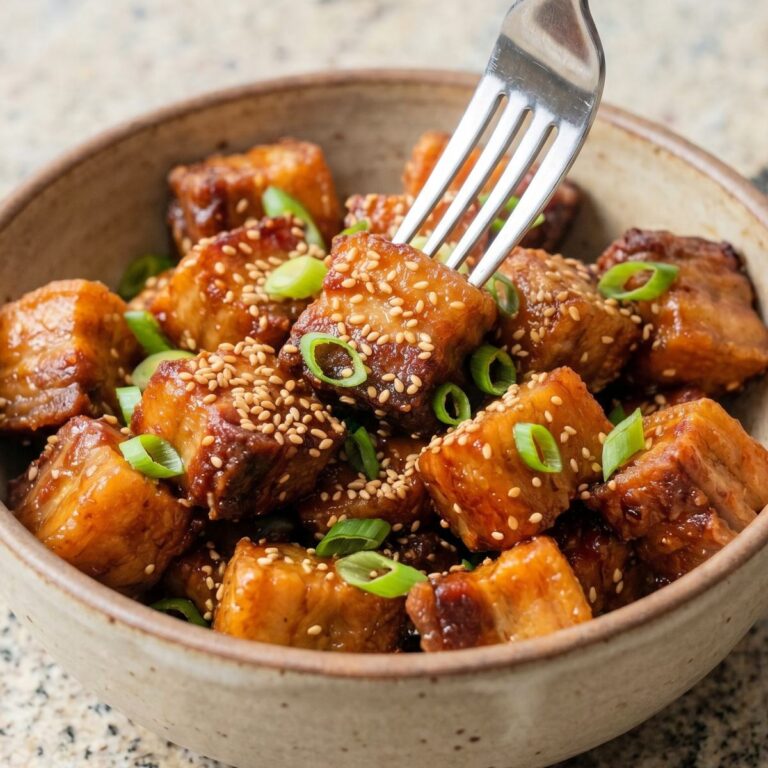 Air Fryer Maple Glazed Pork Belly Bites
