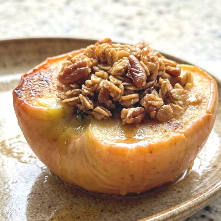 Air Fryer Maple Pecan Baked Apples
