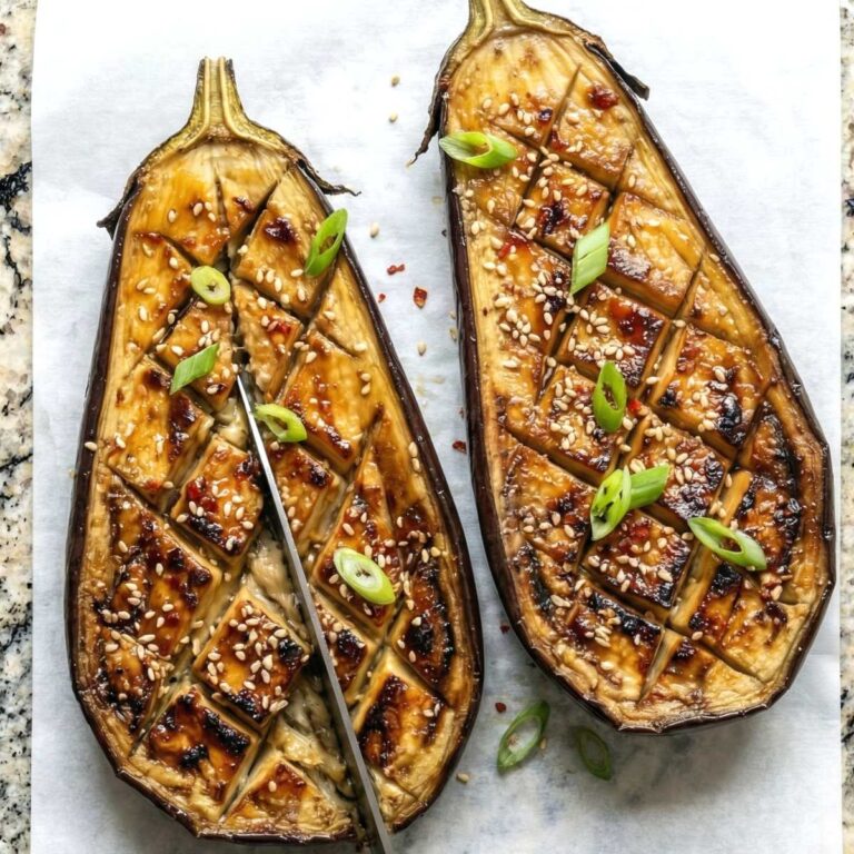Air Fryer Miso Glazed Eggplant