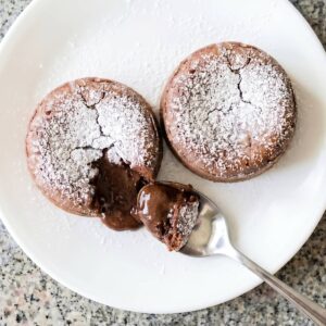 Air Fryer Molten Chocolate Lava Cakes